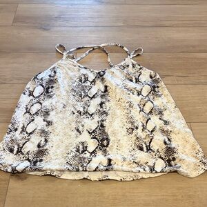 Papermoon Cream and Black Snake Print Camisole SUPER SOFT